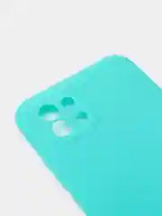 Бирюзовый силиконовый чехол Samsung Galaxy A03 (Самсунг Галакси А03) прозрачный