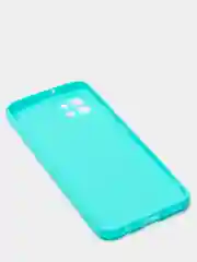 Бирюзовый силиконовый чехол Samsung Galaxy A03 (Самсунг Галакси А03) прозрачный