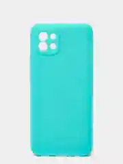 Бирюзовый силиконовый чехол Samsung Galaxy A03 (Самсунг Галакси А03) прозрачный