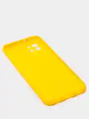 Желтый силиконовый чехол Samsung Galaxy A03 (Самсунг Галакси А03) прозрачный