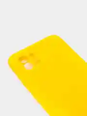 Желтый силиконовый чехол Samsung Galaxy A03 (Самсунг Галакси А03) прозрачный
