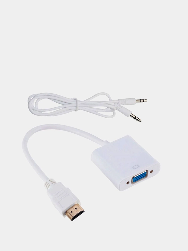 Адаптер HDMI to VGA, 20 см, переходник VGA на HDMI, кабель HDMI - VGA, конвертер HDMI - VGA