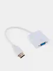 Серебряный адаптер HDMI to VGA, 20 см, переходник VGA на HDMI, кабель HDMI - VGA, конвертер HDMI - VGA