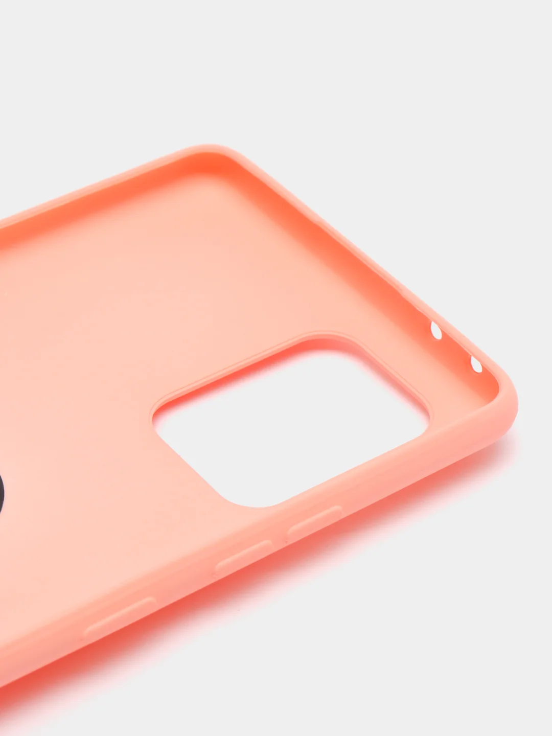 Коралловый чехол Samsung Galaxy S10 Lite, Самсунг Галакси С10 Лайт силиконовый с кольцом-держателем