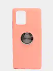 Коралловый чехол Samsung Galaxy S10 Lite, Самсунг Галакси С10 Лайт силиконовый с кольцом-держателем