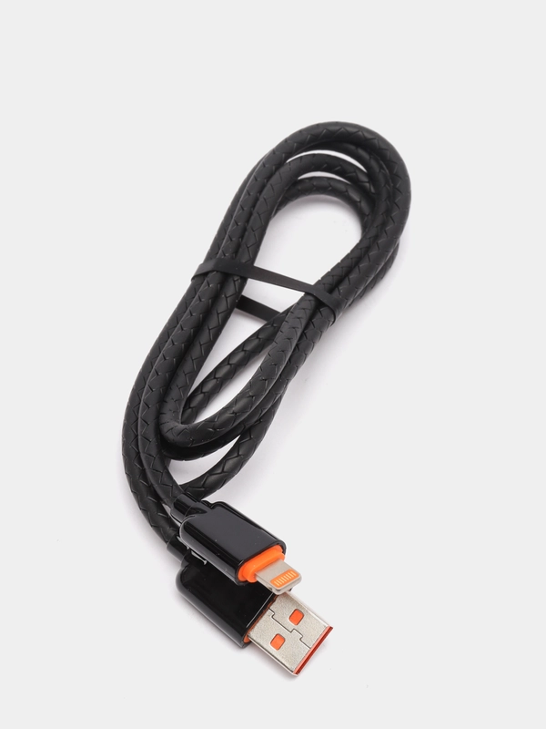 USB кабель с выходом Lightning для зарядки и передачи данных / Мягкий кабель