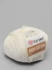 Кремовый пряжа YarnArt Baby Cotton, хлопок, акрил, 50 г, 165 м