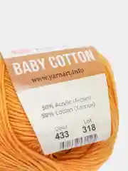 Горчичный пряжа YarnArt Baby Cotton, хлопок, акрил, 50 г, 165 м