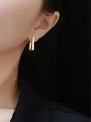 Серьги геометрические, прямоугольные