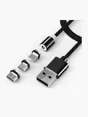 Серебряный магнитный кабель без разъема 3А, разъёмы MicroUSB, Type-C, Lightning для Андроид, iPhone