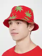 Бирюзовый панама принт конопля