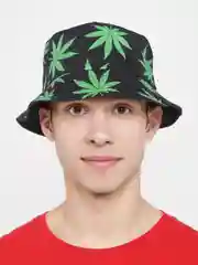 Вишнёвый панама принт конопля