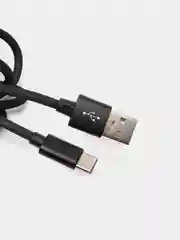 Угольный кабель Type-C в нейлоновой оплетке 2А, быстрая зарядка, 4 размера