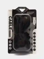 Угольный кабель Type-C в нейлоновой оплетке 2А, быстрая зарядка, 4 размера