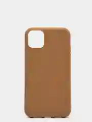 Бежевый меланж чехол для iPhone (Айфон) 11 силиконовый, синий