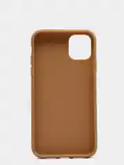 Бежевый меланж чехол для iPhone (Айфон) 11 силиконовый, синий