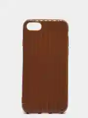 Коричневый чехол для Apple iPhone 7, 8, силиконовый, ребристый, 8 цветов