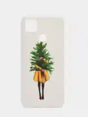 Белый чехол Xiaomi Redmi 9C, Redmi 9C NFC, Redmi 10A с рисунком "Новый Год", 7 видов