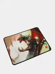 Черный игровой коврик для мыши Defender Dragon Rage M 360x270x3 мм, ткань + резина