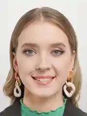Розовый серьги-звенья