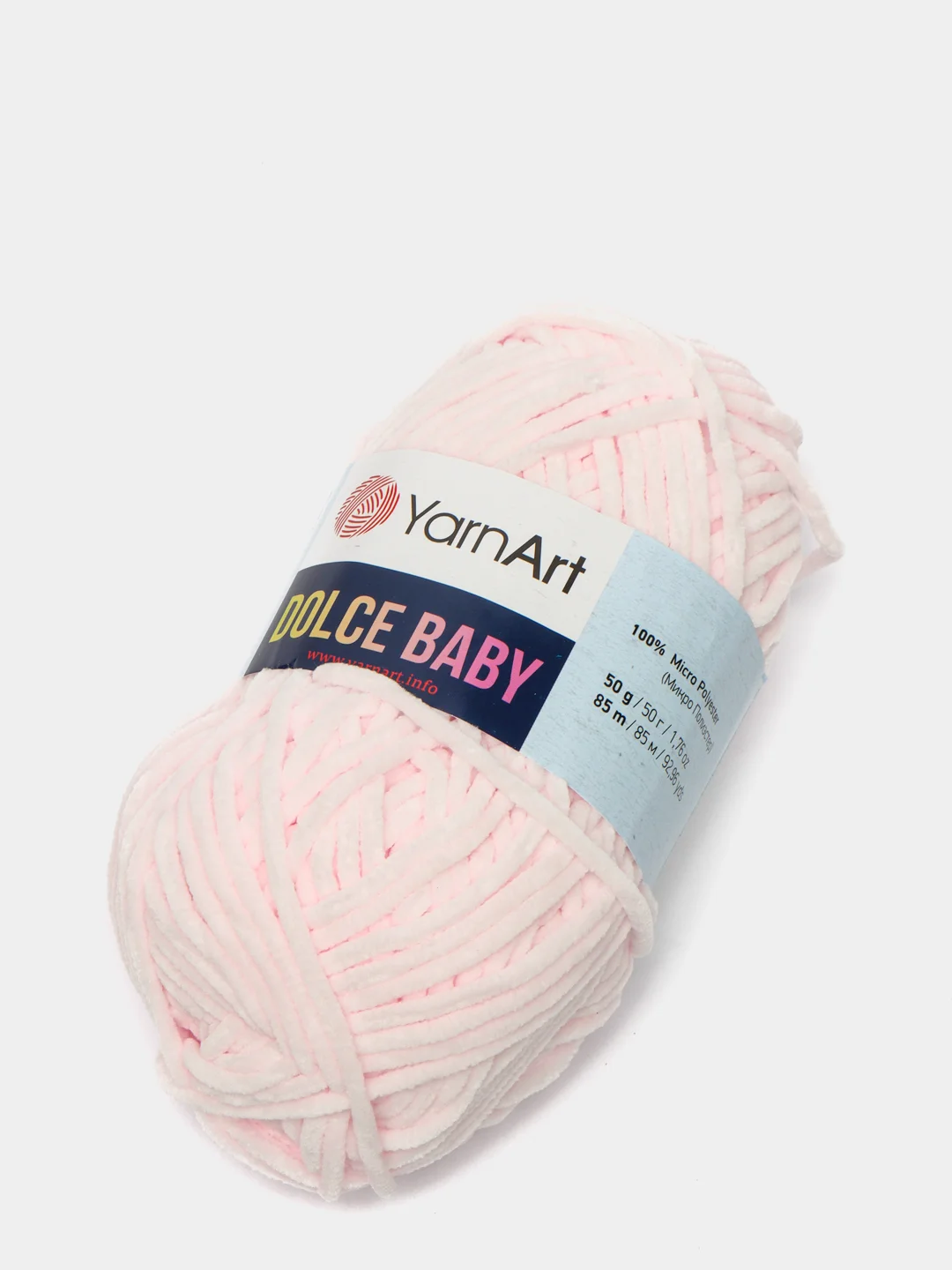 Конфетный пряжа плюшевая YarnArt "Dolce Baby", 100% микрополиэстер, 50 г, 85 м