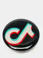 Черный попсокет TikTok для смартфона (Tik tok, тик ток, тикток)