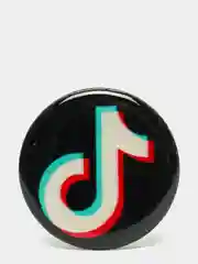 Черный попсокет TikTok для смартфона (Tik tok, тик ток, тикток)