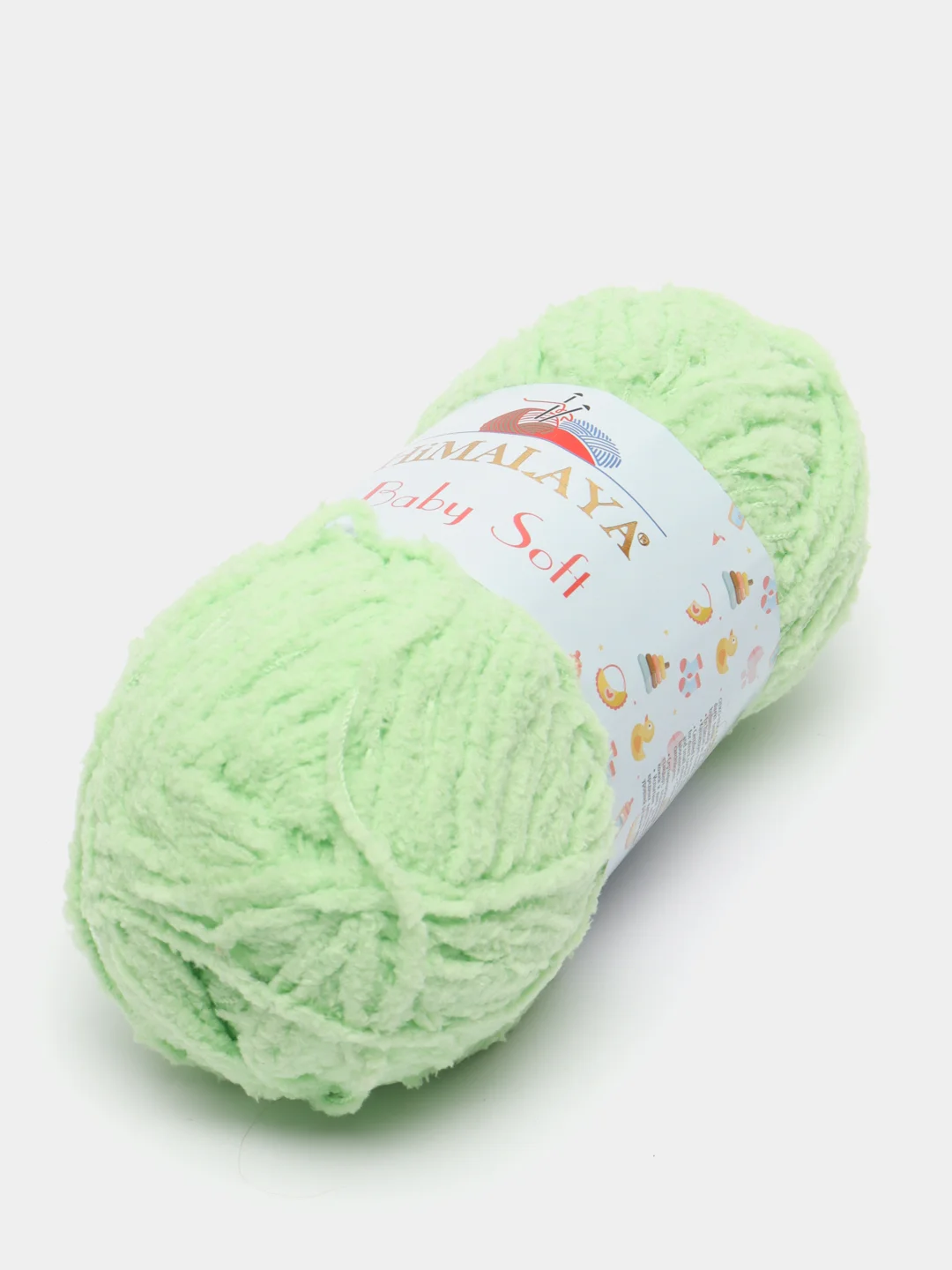 Мятный пряжа плюшевая Himalaya "Baby Soft", 100% полиэстер, 115 м, 50 г