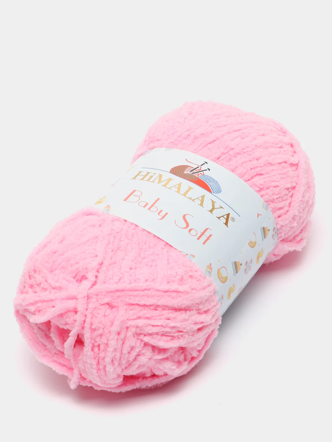 Розовый пряжа плюшевая Himalaya "Baby Soft", 100% полиэстер, 115 м, 50 г