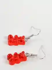 Красный серьги "Мармеладные мишки"