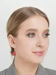 Красный серьги "Мармеладные мишки"