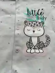 Серый меланж боди детское PolyWay Little lady, с длинным рукавом