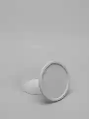 Серебряный контейнер круглый, высокий
