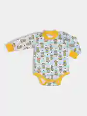 Желтый боди детское PolyWay Bear, для малыша, с длинным рукавом