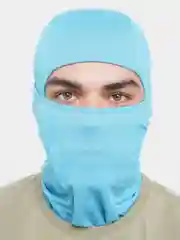 Голубой балаклава универсальная. Подшлемник, шапка-шлем для спорта. Повязка на голову, бафф, снуд