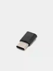 Черный адаптер переходник с Micro USB на Type-C
