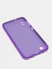 Фиолетовый чехол Samsung Galaxy A10 блестящий, Самсунг Галакси А10 с защитой камеры