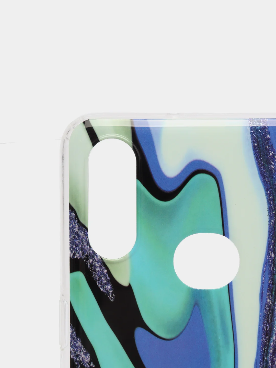Бирюзовый чехол Samsung Galaxy A10s, Самсунг Галакси А10с силиконовый с мраморным рисунком