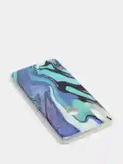 Бирюзовый чехол Samsung Galaxy A10s, Самсунг Галакси А10с силиконовый с мраморным рисунком