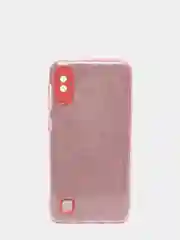 Розовый чехол Samsung Galaxy A10 блестящий, Самсунг Галакси А10 с защитой камеры