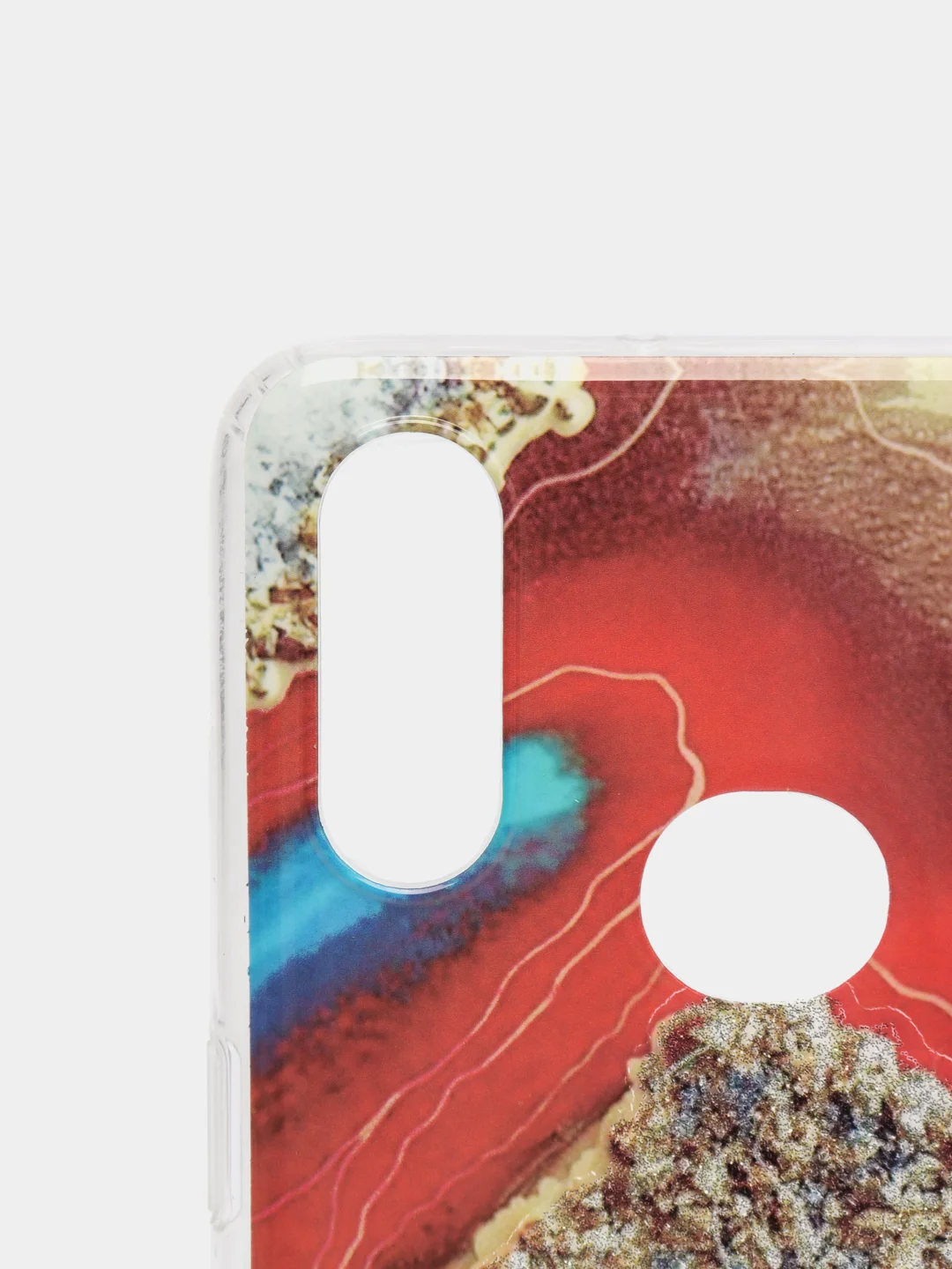 Красный чехол Samsung Galaxy A10s, Самсунг Галакси А10с силиконовый с мраморным рисунком