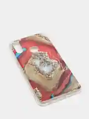 Красный чехол Samsung Galaxy A10s, Самсунг Галакси А10с силиконовый с мраморным рисунком