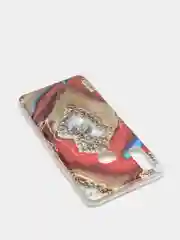 Красный чехол Samsung Galaxy A10s, Самсунг Галакси А10с силиконовый с мраморным рисунком