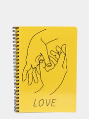 Блокнот "Love" без линовки, 80 листов, на пружине, формат А5