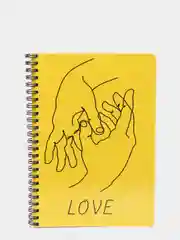 Блокнот "Love" без линовки, 80 листов, на пружине, формат А5