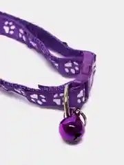 Фиолетовый регулируемый ошейник для кошек и мелких собак, с колокольчиком