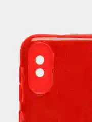 Золотой чехол Samsung Galaxy A10 блестящий, Самсунг Галакси А10 с защитой камеры