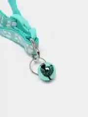 Бирюзовый регулируемый ошейник для кошек и мелких собак, с колокольчиком