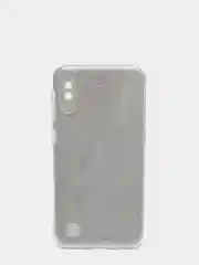 Серебряный чехол Samsung Galaxy A10 блестящий, Самсунг Галакси А10 с защитой камеры