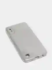 Серебряный чехол Samsung Galaxy A10 блестящий, Самсунг Галакси А10 с защитой камеры